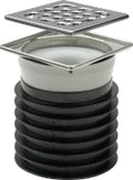 Viega Advantix insteekafvoer met RVS opzetrooster 100 x 100 mm draaibaar met lippendichting 100 mm (afvoer 0,75 l/s)