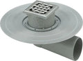 Viega Advantix terrasafvoer met RVS opzetrooster 100 x 100 mm draaibaar horizontale afvoer 50 mm