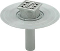 Viega Advantix terrasafvoer met RVS opzetrooster 100 x 100 mm draaibaar verticale afvoer 110 mm