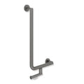 HEWI L-barre main.coud. ,poud. kit ult., A1=600,W1=300,Ø32,dr., gris foncé mat