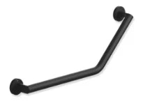 HEWI L-barre main.coudée 135°,Ø32, gauche,poudre, noir mat