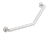 HEWI L-barre main.coudée 135°,Ø32, gauche,poudre, blanc mat