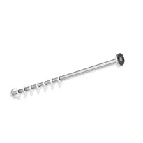 HEWI tringle à rideau , Ø25 L=1000mm, 10 anneaux, brossée