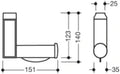 HEWI kit de montage ultérieur ,distri- buteur de papier plat, blanc pur