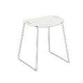 Hewi 900 tabouret av. barre de maintien, charpente brossée mat, blanc de sécurité