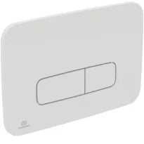 IDEAL STANDARD Oleas M3 plaque de commande 2F commande mechanique angles arrondis  Blanc