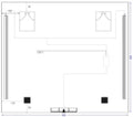 Procasa Universal panneau miroir 800 x 650 mm - 2 led vertical - avec sensor
