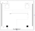 Procasa Universal panneau miroir 1000 x 650 mm - 2 led vertical - avec sensor
