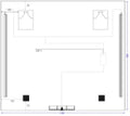 Procasa Universal panneau miroir 1200 x 650 mm - 2 led vertical - avec sensor
