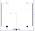 Procasa Universal mirroir 600 x 700 mm - 2 LED vertical - sensor