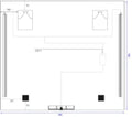 Procasa Universal mirroir 900 x 700 mm - 2 LED vertical - sensor