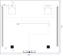 Procasa Universal mirroir 900 x 700 mm - 2 LED vertical - sensor