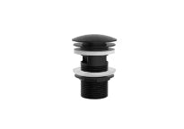 Procasa Vivo crepine avec top-plein - click-clack - non fermable - noir mat PVD