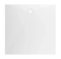 Procasa Solid 2.0 receveur de douche solid surface 900 x 900 x 26 mm - blanc - avec onglet interieur