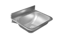 Loggere Easy lavabo mural avec dosseret 376 x 299 mm - acier inoxydable - avec trou de robinet - sans trop-plein
