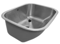 Loggere Easy lavabo encastré 550 x 450 mm - acier inoxydable - sans trou de robinet - avec trop-plein