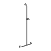 Normbau Inox Care Main courante de maintien avec support de douchette 2062410, 500 x 1200 mm, Inox 009