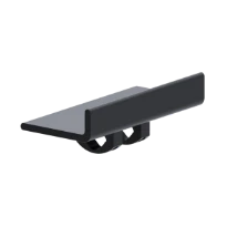 Normbau Console de douche, à visser, 250 x 130 x 47 mm, Noir carbone 091