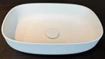 Sleurs Five vasque à poser 480 x 320 x 125 mm - solid surface - blanc - sans trou robinetterie - sans trop-plein