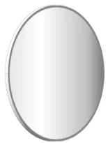 Sleurs Round miroir avec cadre 1000 x 30 mm - blanc