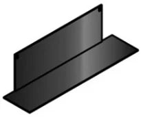Sleurs Acces tablette sous miroir 250 mm - noir