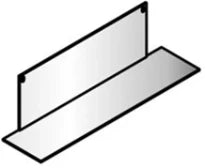 Sleurs Acces tablette sous miroir 250 mm - blanc
