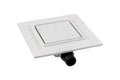 I-Drain Liquid Square One siphon pour douche 150 x 150 mm avec grille en solid surface - blanc