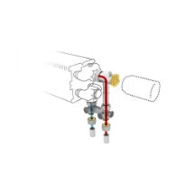 Jaga kit 104 - raccordement vers le sol départ à l'extérieur - EK3/4 - Tête de vanne manuelle - raccords bicônes EK3/4 x 20/2 VPE/ALU