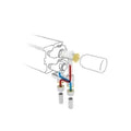 Jaga kit 102 - raccordement vers le sol départ à l'intérieur - EK3/4 - Jaga Heimeier tête de vanne chauffer - raccords bicônes EK3/4 x 20/2 VPE/ALU