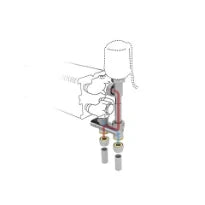 Jaga kit 112 - raccordement vers le sol départ à l'intérieur - EK3/4 - Tête de vanne manuelle - raccords bicônes EK3/4 x 15/1 mm
