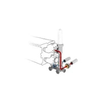 Jaga kit 113 - raccordement vers le mur départ à l'extérieur commande à distance - EK3/4 - Moteur thermoélectrique 230 VAC - raccords bicônes EK3/4 x 15/1 mm