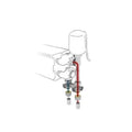 Jaga kit 114 - raccordement vers le sol départ à l'extérieur commande à distance - EK3/4 - Moteur thermoélectrique 230 VAC - raccords bicônes EK3/4 x 16/2 VPE/ALU