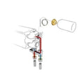Jaga kit 116 - raccordement vers le sol départ à l'intérieur commande en partie haute - EK3/4 - Jaga Tête de vanne blanc he - raccords bicônes EK3/4 x 20/2 VPE/ALU