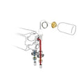 Jaga kit 118 - raccordement vers le sol - départ à l'extérieur - commande en partie haute - EK3/4 - Tête de vanne thermostatique Deco blanc - raccords bicônes EK3/4 x 15/1 mm