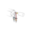 Jaga kit 184 - raccordement vers le sol - départ à l'extérieur - règlement de débit automatique - bitube/monotube - EK3/4 - Tête de vanne manuelle - raccords bicônes EK3/4 x 20/2 VPE/ALU