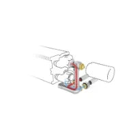 Jaga kit 181 - raccordement vers le mur - départ à l'intérieur - règlement de débit automatique - EK3/4 - Tête de vanne manuelle - raccords bicônes EK3/4 x 20/2 VPE/ALU