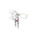 Jaga kit 182 - raccordement vers le sol - départ à l'intérieur - règlement de débit automatique - EK3/4 - Tête de vanne manuelle - raccords bicônes EK3/4 x 20/2 VPE/ALU