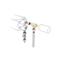 Jaga kit 222 - raccordement vers le sol - départ à l'extérieur - vanne Jaga - EK3/4 - Jaga Tête de vanne blanc he - raccords bicônes EK3/4 x 20/2 VPE/ALU