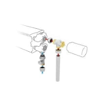 Jaga kit 222 - raccordement vers le sol - départ à l'extérieur - vanne Jaga - EK3/4 - Jaga Heimeier tête de vanne chauffer et refroidir - raccords bicônes EK3/4 x 16/2 VPE/ALU