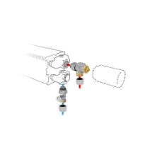 Jaga kit 282 - raccordement vers le sol - départ à l'extérieur - règlement de débit automatique - EK3/4 - Jaga Tête de vanne blanc he - raccords bicônes EK3/4 x 15/1 mm
