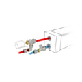 Jaga kit 295 - raccordement vers le mur - Kv max 0.8 - EK3/4 - Moteur thermoélectrique 24 VC - raccords bicônes EK3/4 x 16/2 VPE/ALU