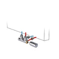 Jaga kit 48 - MM raccordement vers le mur - M24 - Jaga tête de vanne in roestvast staal-look - raccords bicônes M24 x 16/1 mm